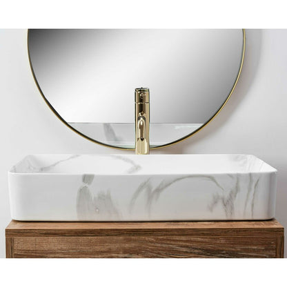 Rea Denis 61 cm Glossy White Countertop Sink