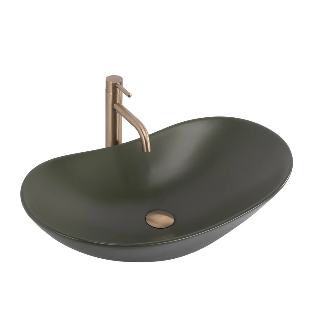 Лавоар за плот Rea Royal овален 61.5 cm Olive verde mat