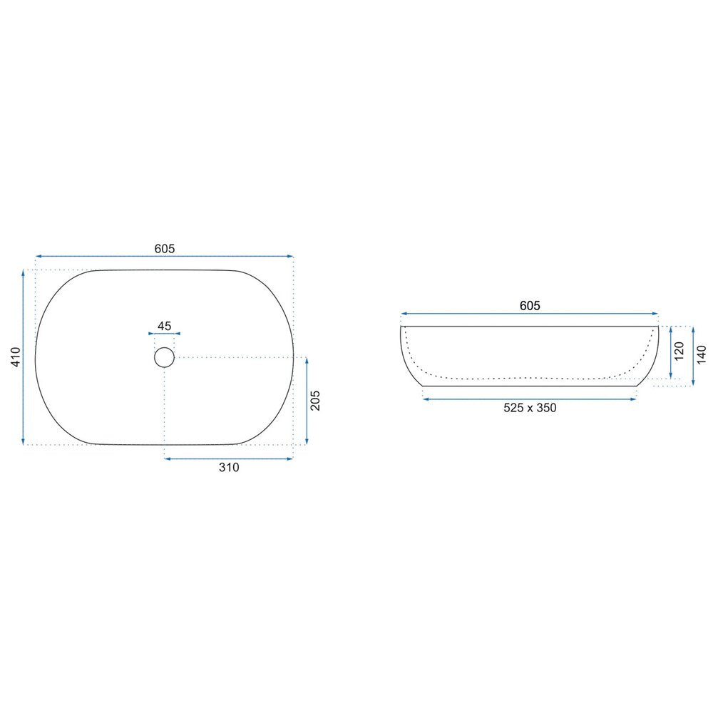 Rea Cleo 61 cm Countertop Sink