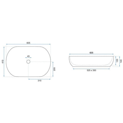 Rea Cleo 61 cm Countertop Sink