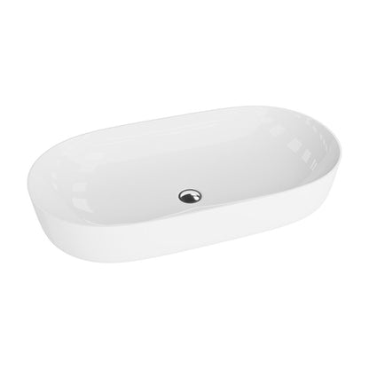 Лавоар Rune Dagaz Oval 81 cm бял лъскав