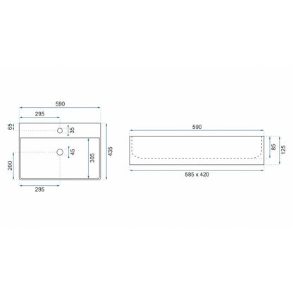 Rea Gina 60 cm Countertop Sink