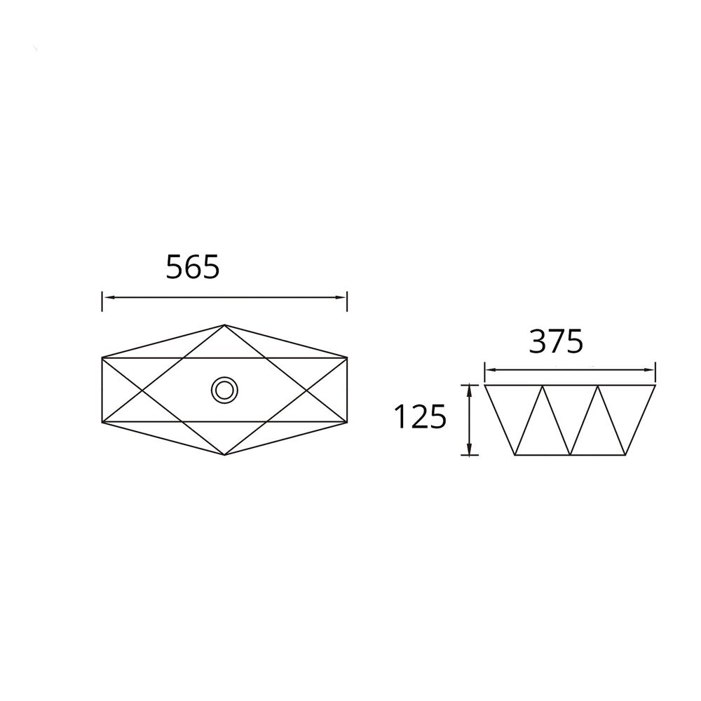 Countertop Sink Rune Kari 56.5 cm