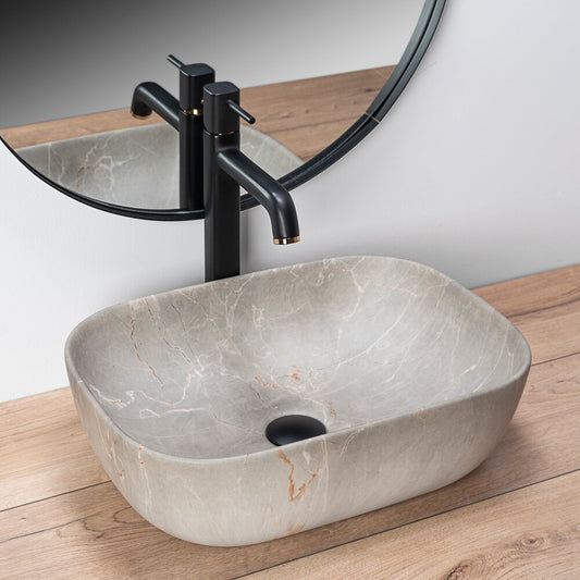 Rea Livia Beige Countertop Sink 46.5 cm
