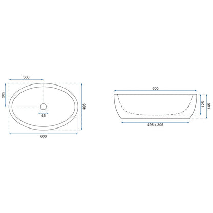 Rea Melania 60 cm Countertop Sink