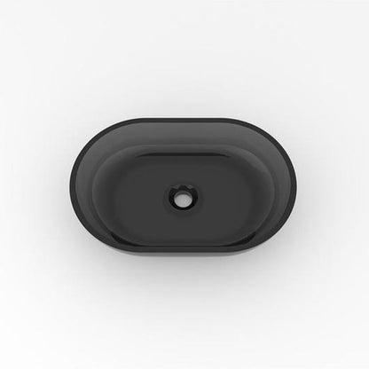 Лавоар на плот Rune Mond oval 58 cm прозрачна смола - димна