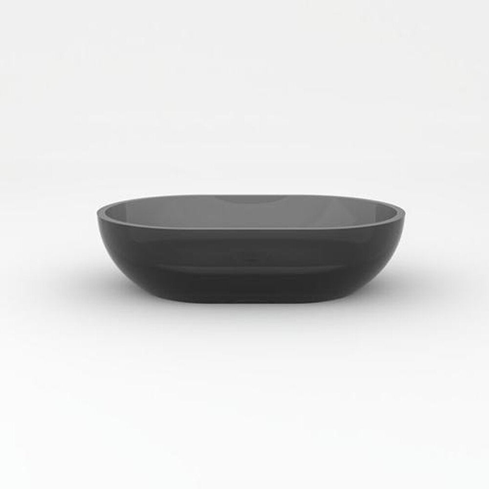 Лавоар на плот Rune Mond oval 58 cm прозрачна смола - димна