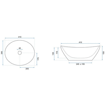 Rea Sofia 41 cm Countertop Sink