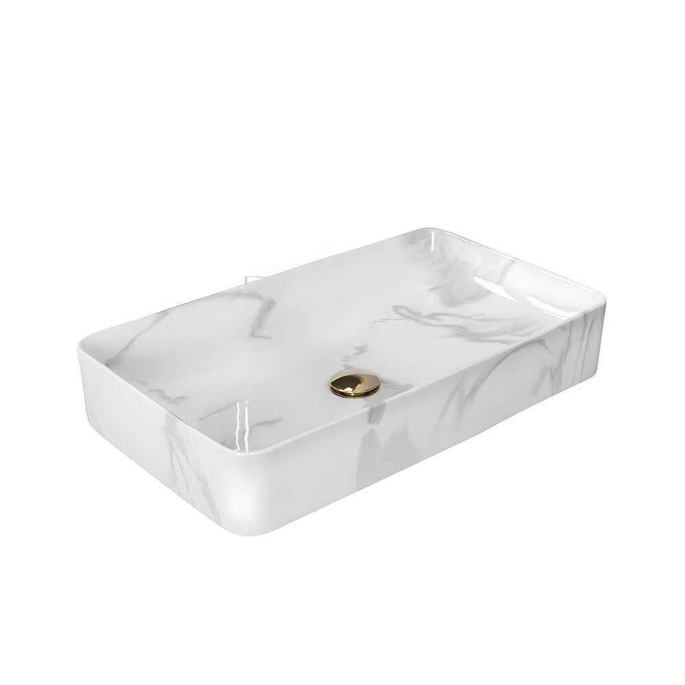 Countertop Sink Marble Style Rune Skadi 61 cm