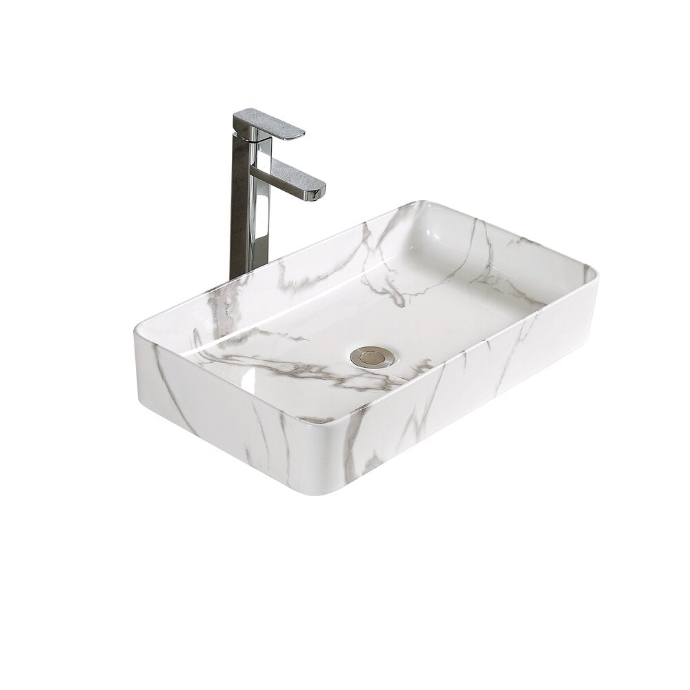 Countertop Sink Marble Style Rune Skadi 61 cm