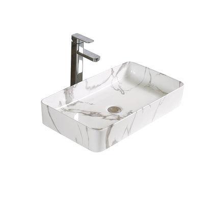 Countertop Sink Marble Style Rune Skadi 61 cm