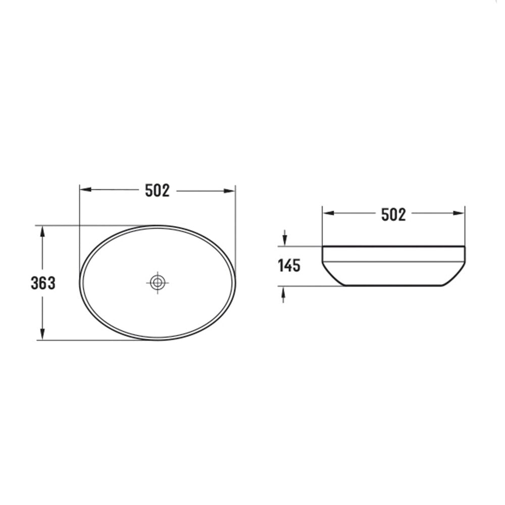 Countertop Sink Matte Green Rune Sol 52.2 cm