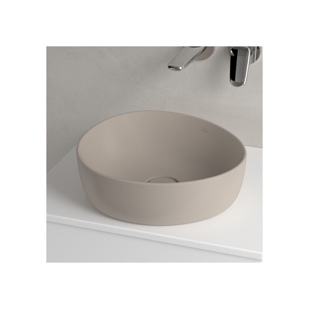 Мивка за плот Villeroy&Boch Antao TitanCeram Almond CeramicPlus 40x40 cm