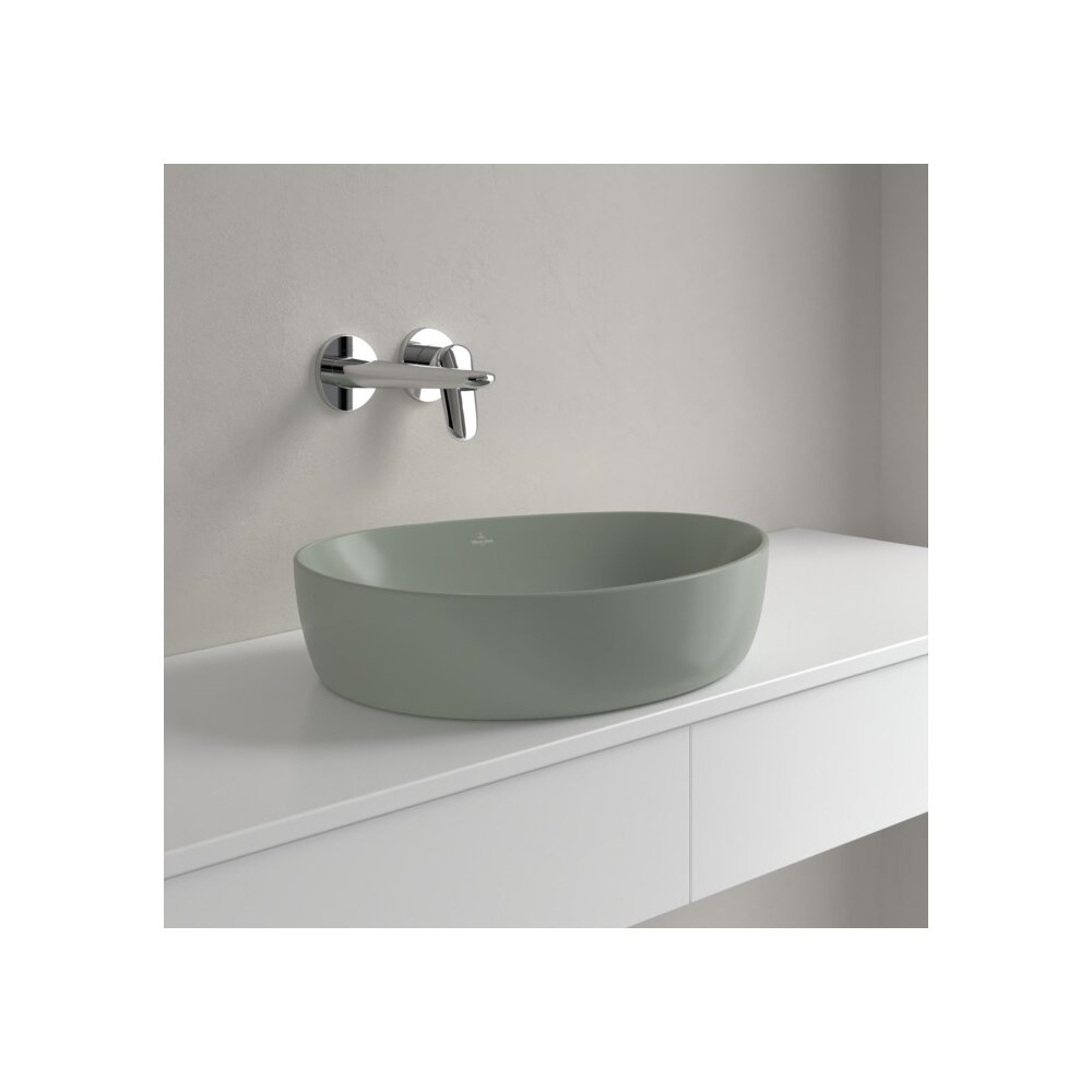 Мивка за плот Villeroy&Boch Antao TitanCeram Morning Green CeramicPlus 51x40 cm