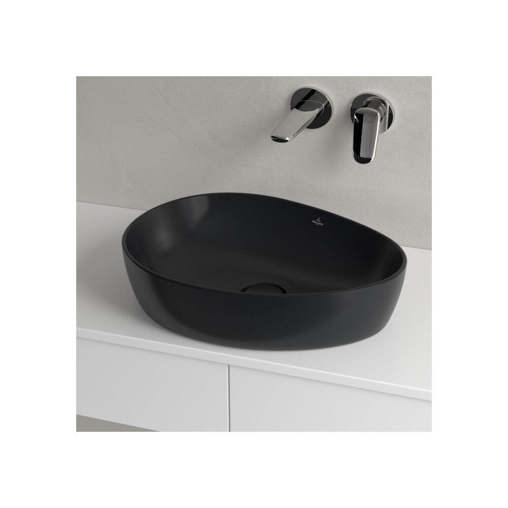 Мивка за плот Villeroy&Boch Antao TitanCeram Pure Black CeramicPlus 51x40 cm