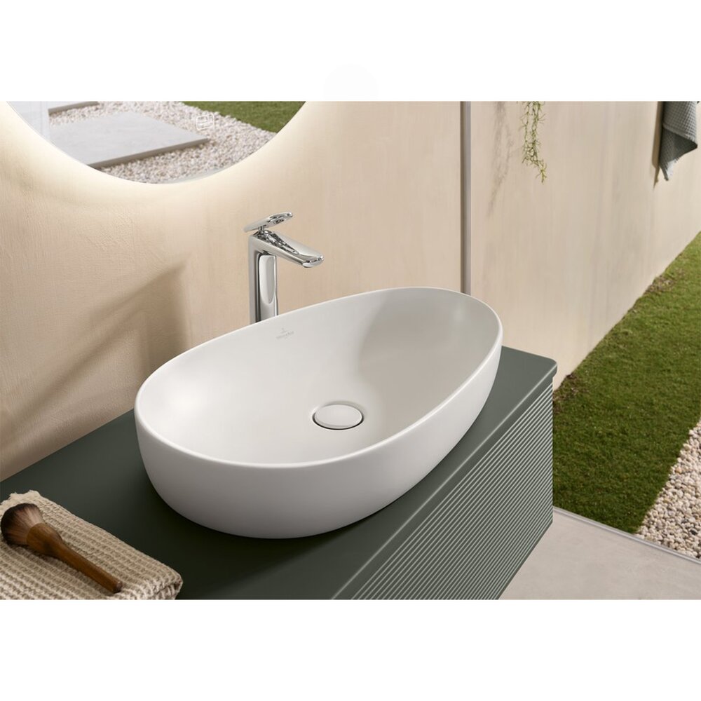 Мивка за плот Villeroy&Boch Antao TitanCeram Stone White CeramicPlus 65x40 cm
