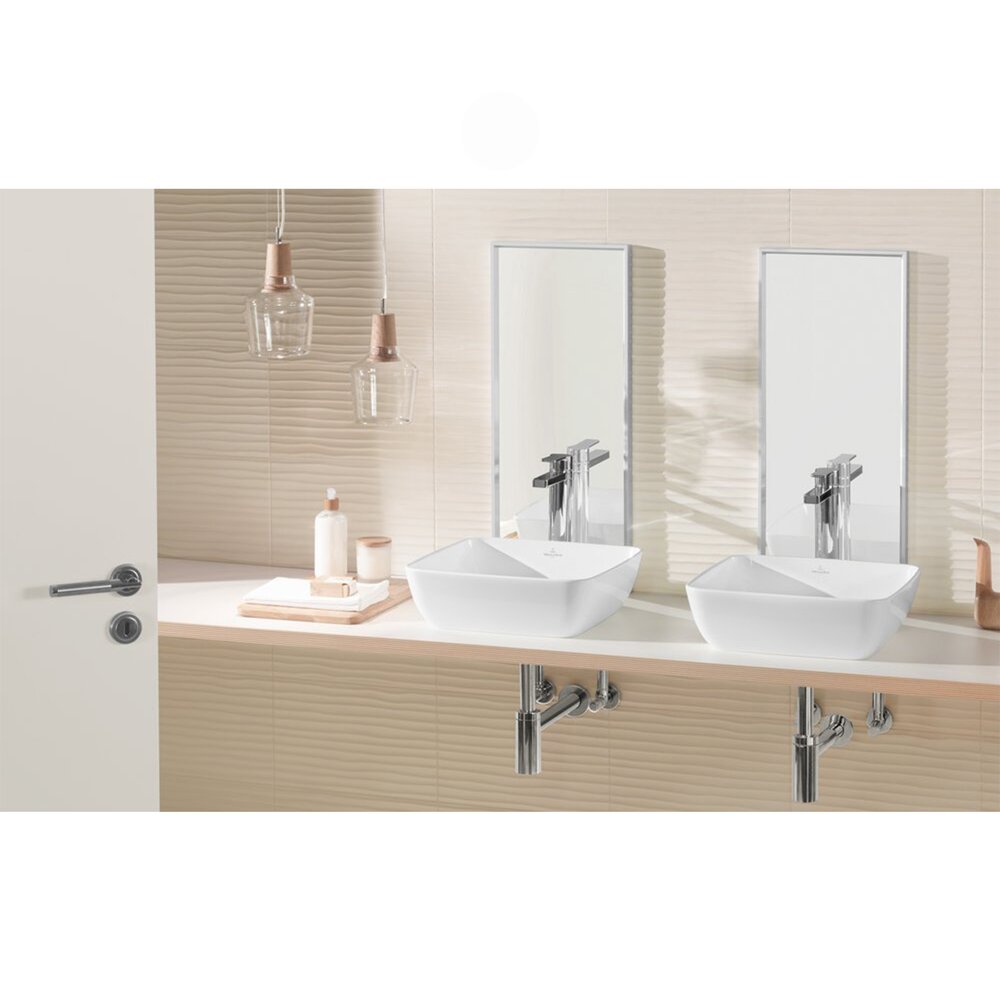 Мивка за плот Villeroy&Boch Artis TitanCeram бял Alpin CeramicPlus 41x41 cm