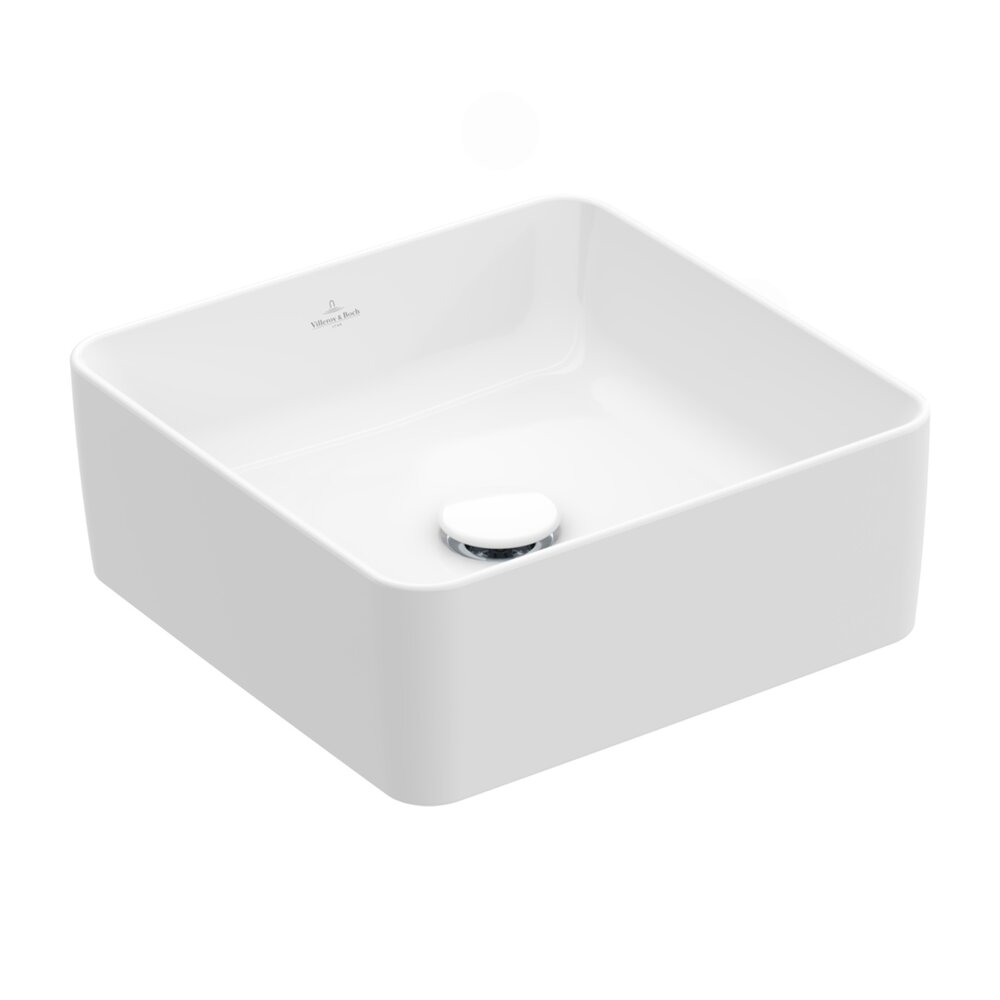 Мивка за плот Villeroy&Boch Collaro бял лъскав Alpin CeramicPlus 38x38 cm TitanCeram