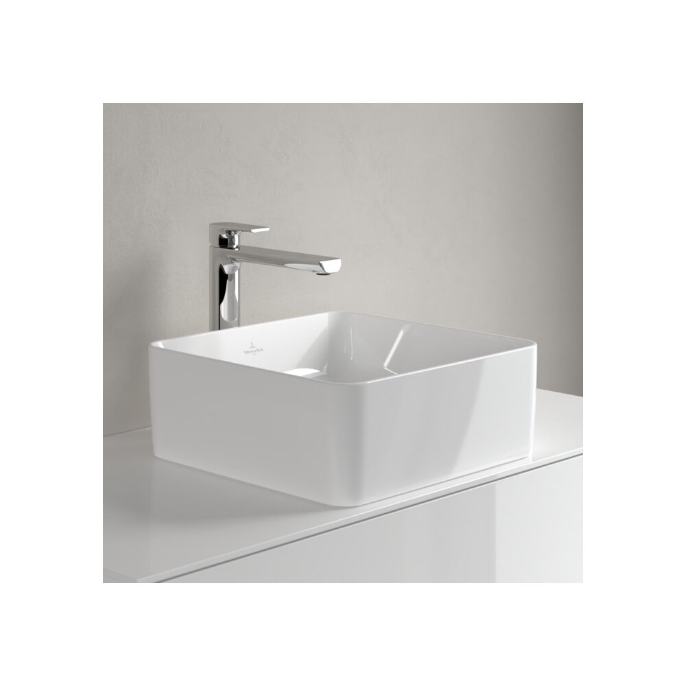 Мивка за плот Villeroy&Boch Collaro бял лъскав Alpin CeramicPlus 38x38 cm TitanCeram