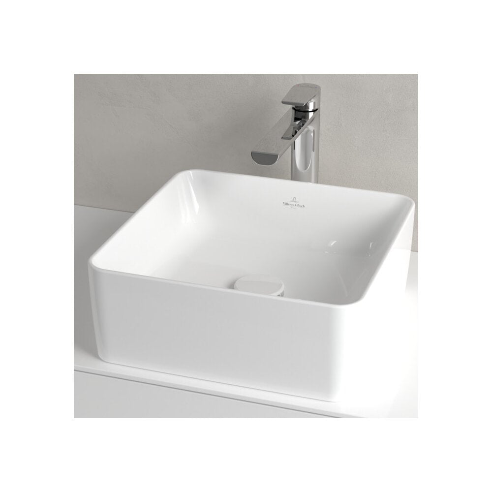 Мивка за плот Villeroy&Boch Collaro бял лъскав Alpin CeramicPlus 38x38 cm TitanCeram