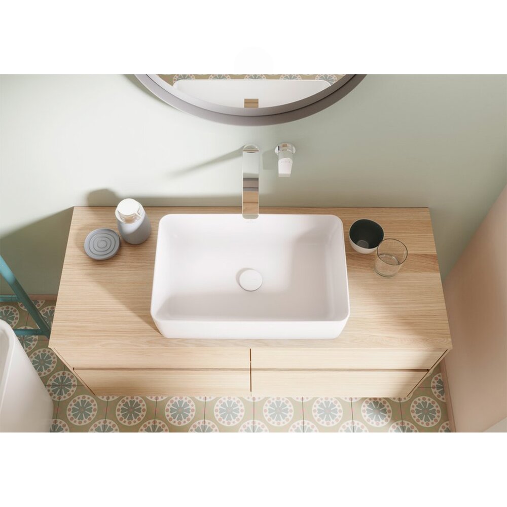 Мивка за плот Villeroy&Boch Collaro TitanCeram бяла Alpin CeramicPlus 56x36 cm