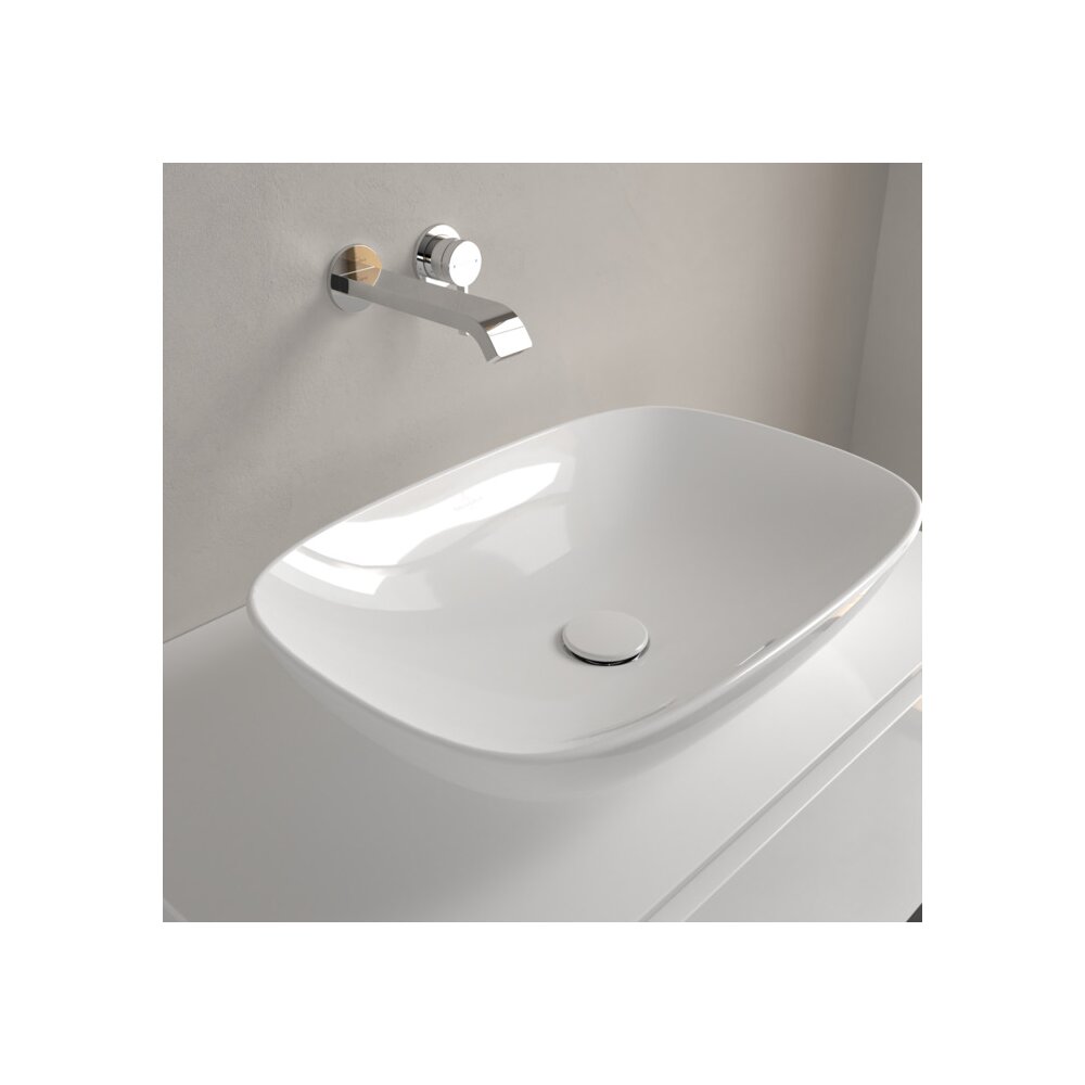 Мивка за плот Villeroy&Boch Loop&Friends TitanCeram бяла Alpin CeramicPlus 56x38 cm