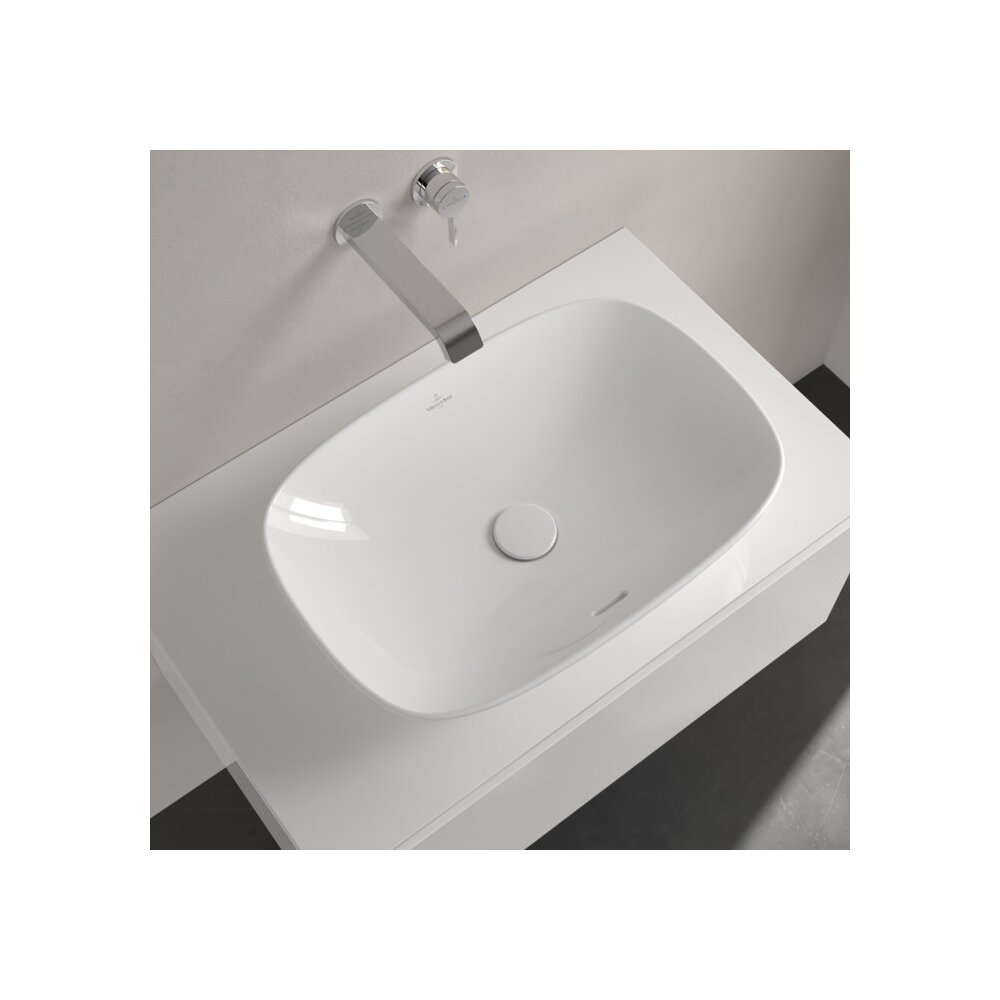 Мивка за плот Villeroy&Boch Loop&Friends TitanCeram бяла Alpin CeramicPlus 56x38 cm
