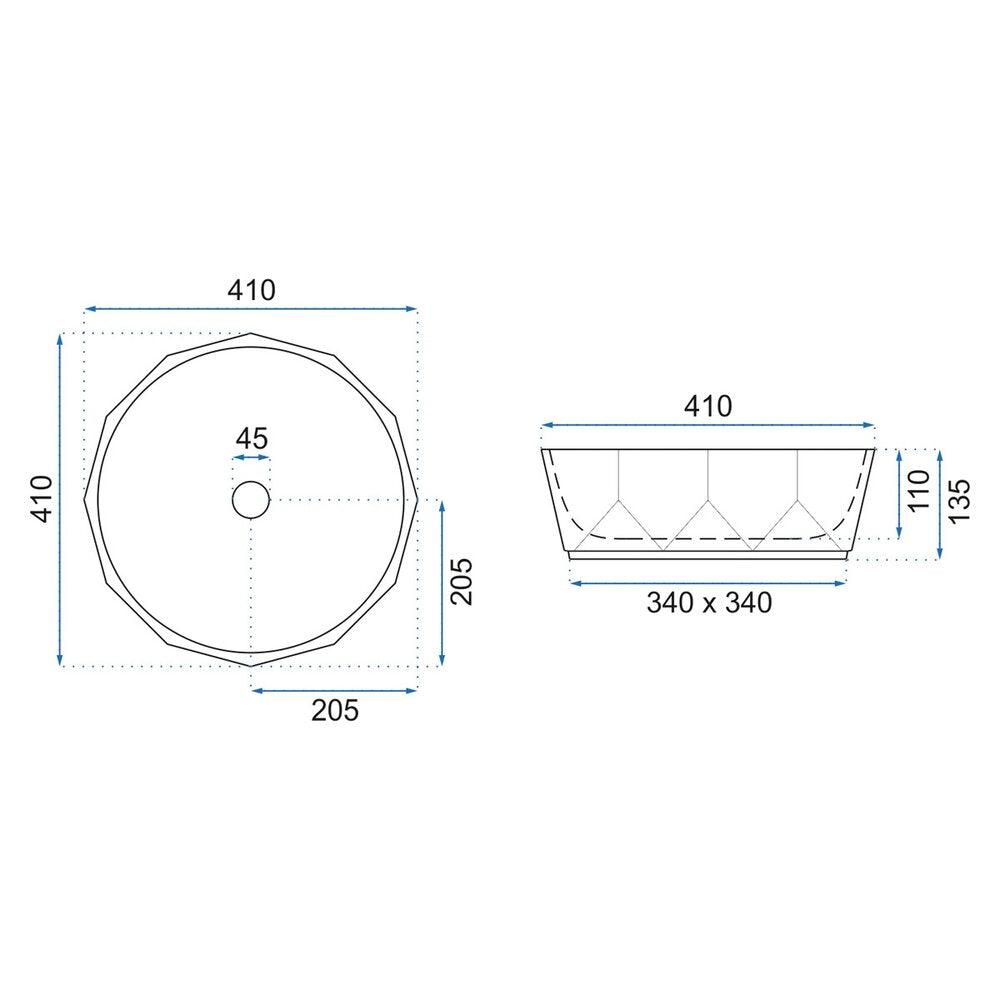 Rea Vista 41 cm Countertop Sink