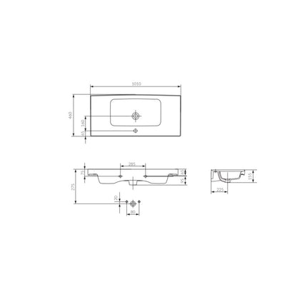 Cersanit Crea 100 cm Vanity Sink