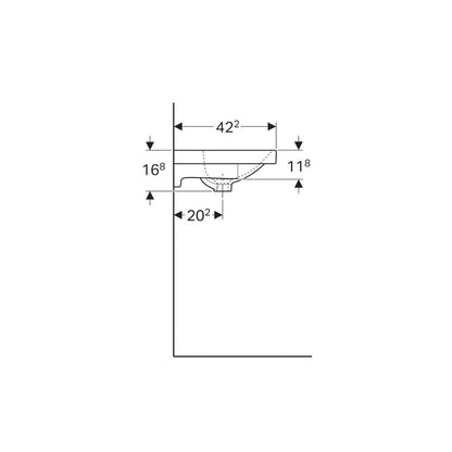 Geberit Acanto 60 cm Washbasin with Small Projection