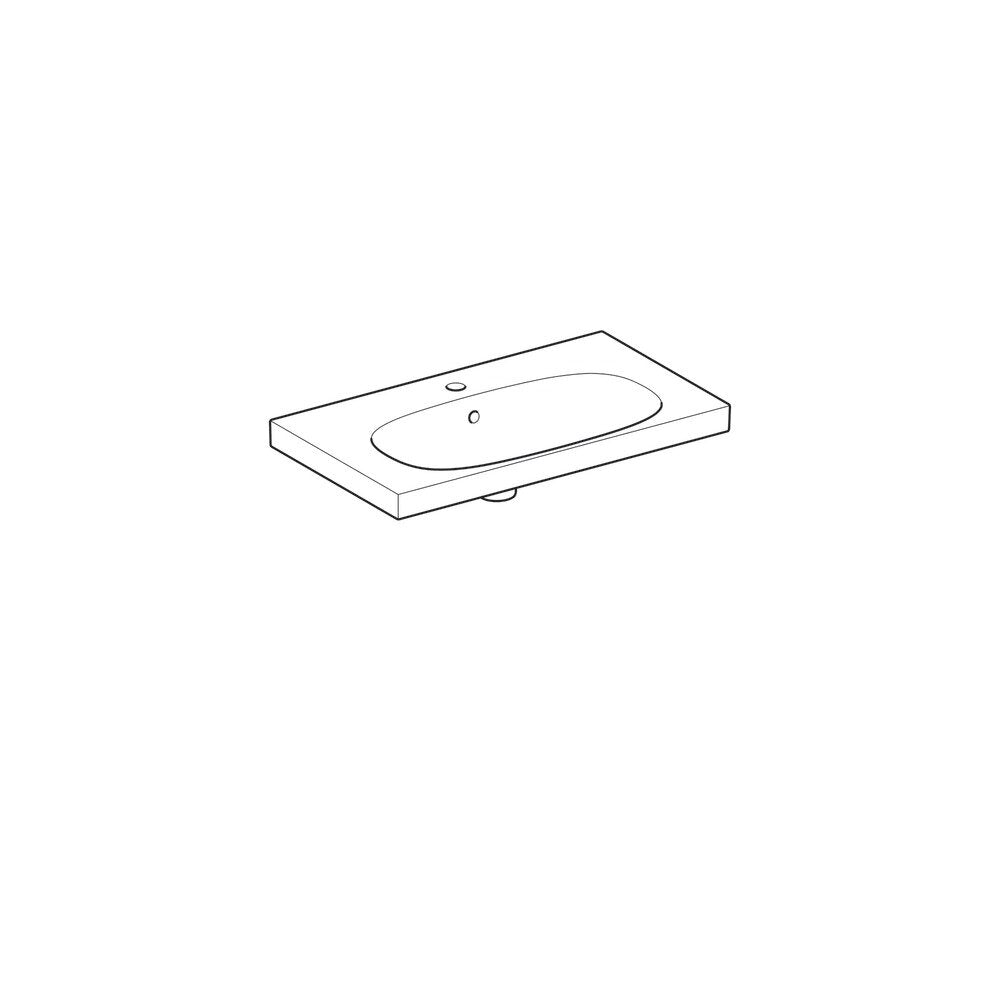 Geberit Acanto 74 cm Washbasin with Small Projection