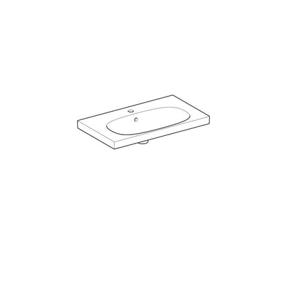 Geberit Acanto 74 cm Washbasin with Small Projection