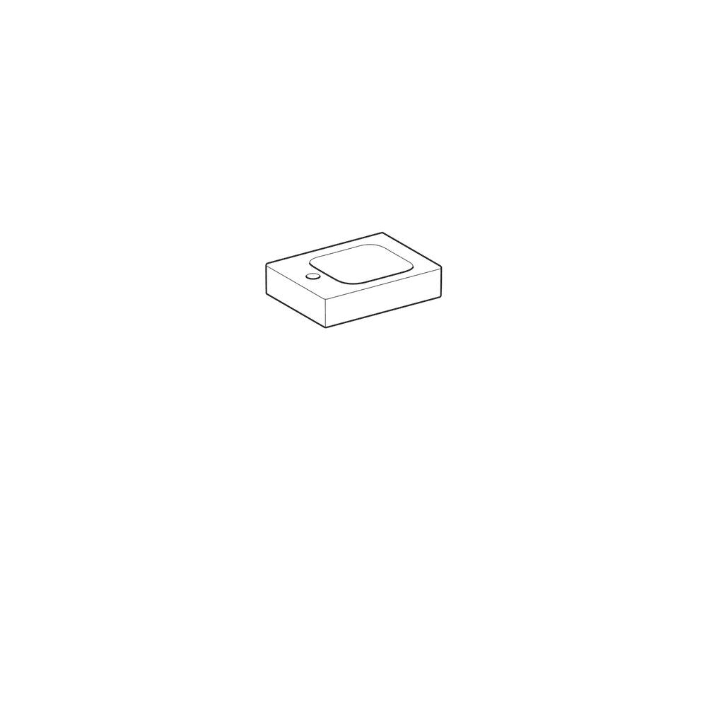 Лавоар за мебели Geberit Icon 38 см с отвор за батерия ляво