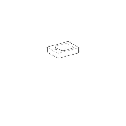 Лавоар за мебели Geberit Icon 38 см с отвор за батерия ляво