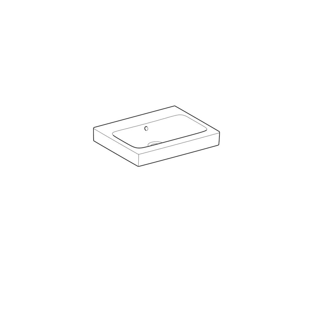 Лавоар Geberit Icon 60 см без отвор за батерия с преливник