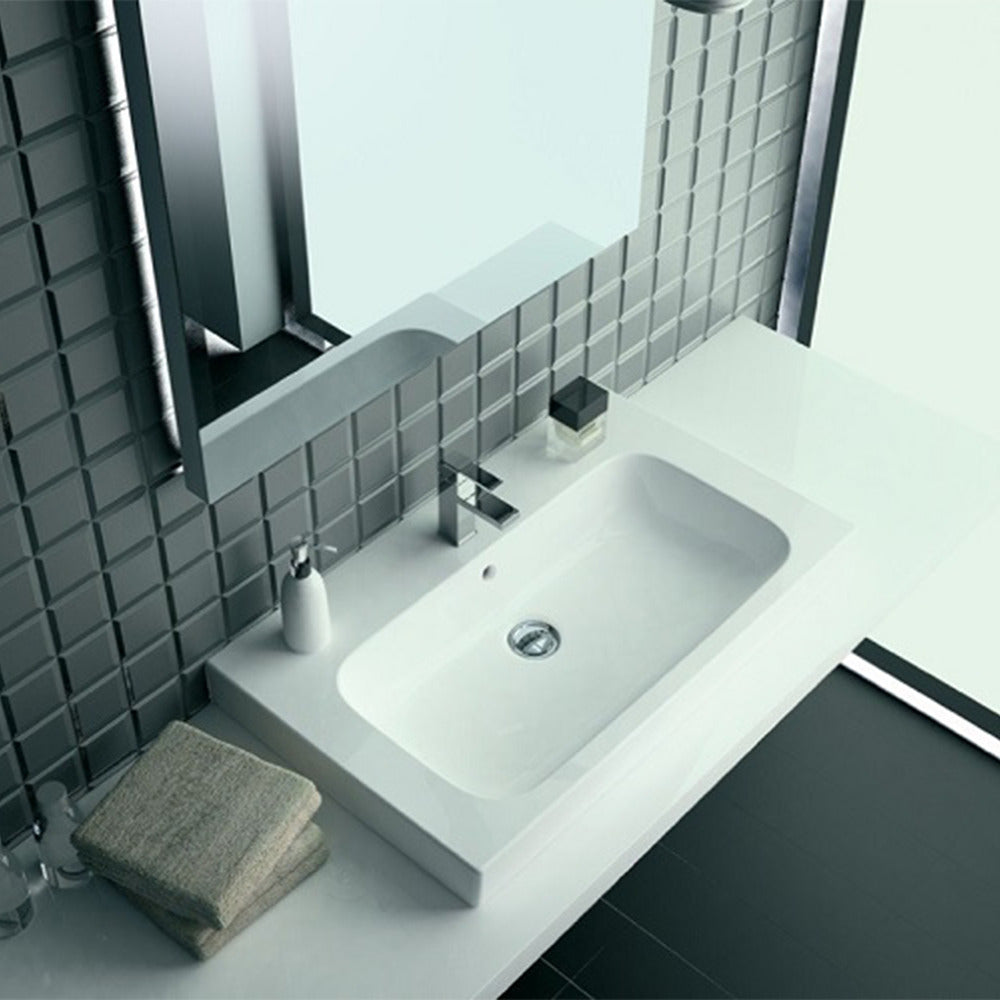 Geberit Modo Washbasin on Furniture Glossy White 60 cm