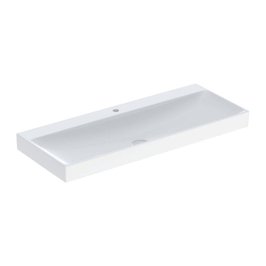 Geberit One 120 cm Glossy White Vanity Sink with Tap Hole