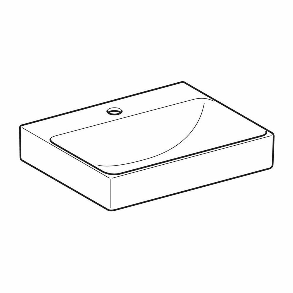 Лавоар за мебели Geberit One 50 см бял гланц KeraTect с отвор за батерия