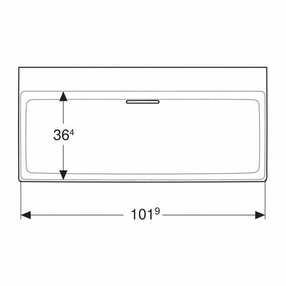 Geberit One Washbasin with Special Drain 105 cm White
