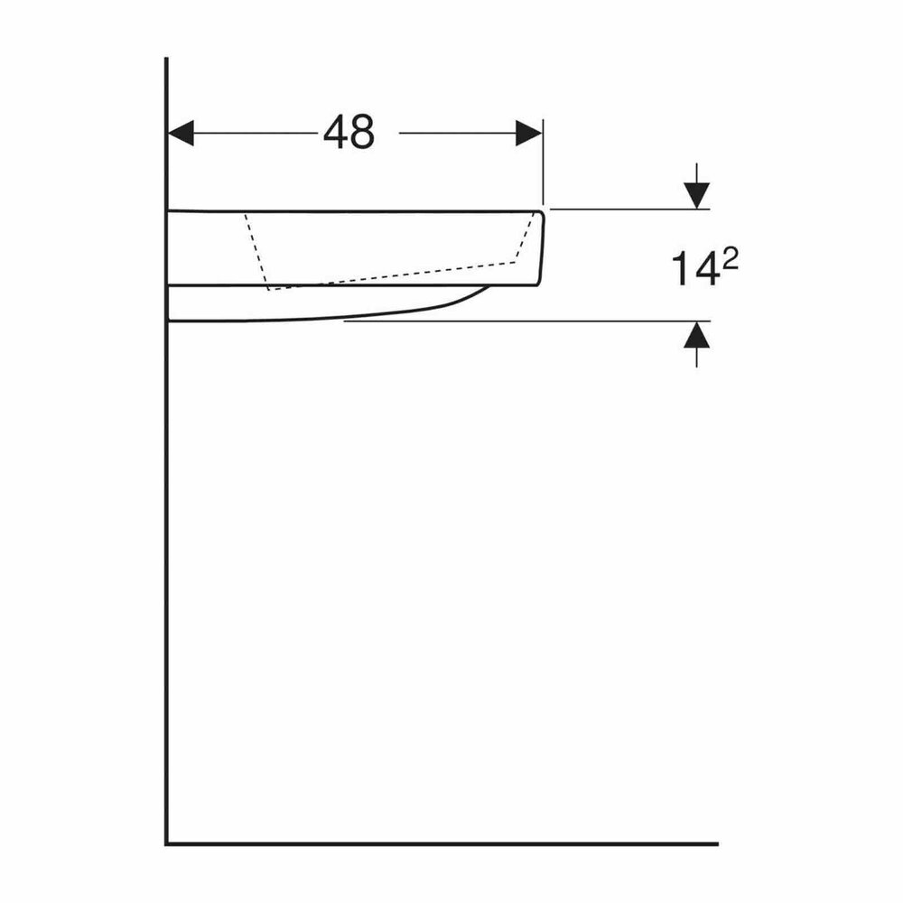 Geberit One Washbasin with Special Drain 105 cm White