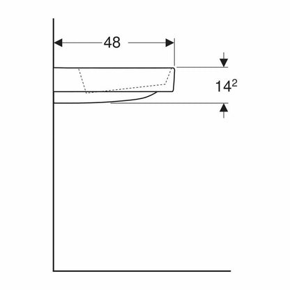 Geberit One Washbasin with Special Drain 105 cm White