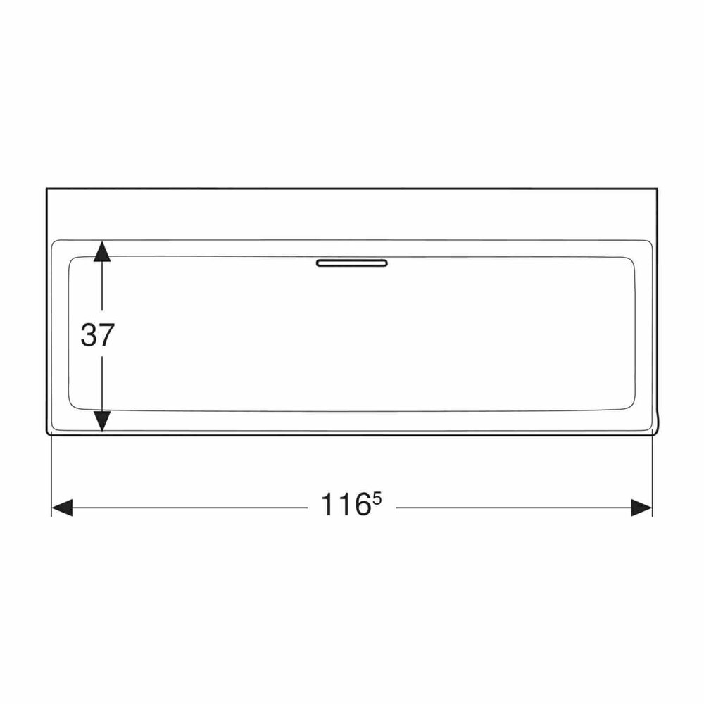 Geberit One Washbasin with Special Drain 120 cm White