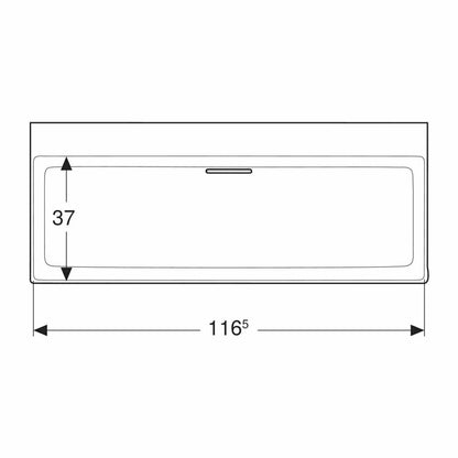 Geberit One Washbasin with Special Drain 120 cm White