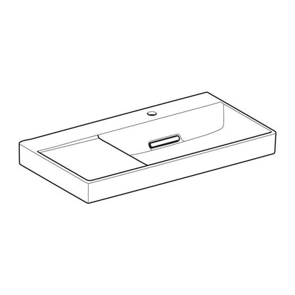 Geberit One Washbasin with Special Drain 90 cm White Left Top
