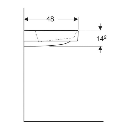 Geberit One Washbasin with Special Drain 90 cm White Left Top