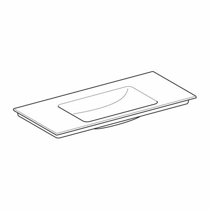 Лавоар на мебел Geberit One Slim 105 см бял лъскав KeraTect