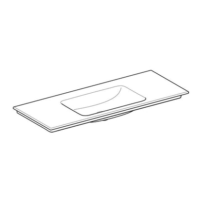 Лавоар за мебели Geberit One Slim 120 см бял гланц