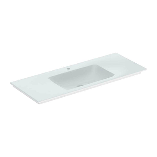 Geberit One Slim 120 cm Glossy White Vanity Sink with Tap Hole