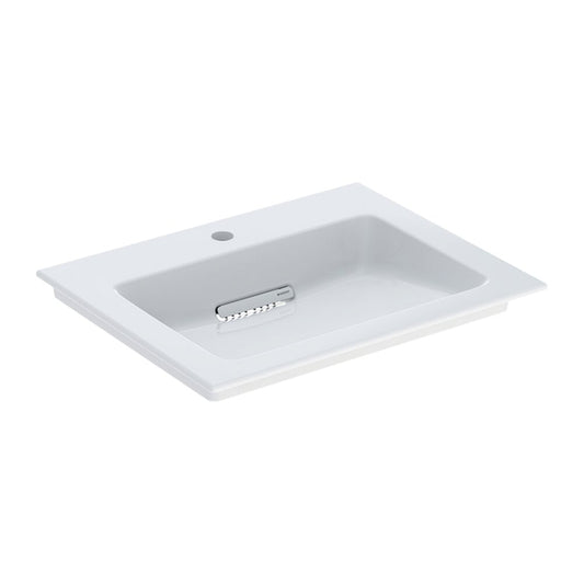 Geberit One Slim 60 cm White Washbasin with Tap Hole and Special Drain