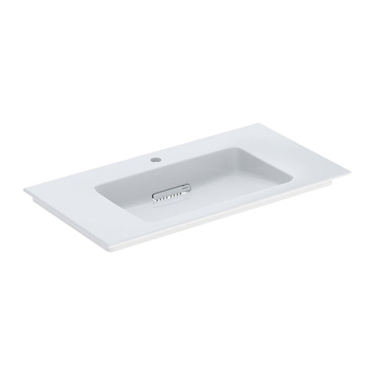 Geberit One Slim 90 cm White Washbasin with Tap Hole and Special Drain